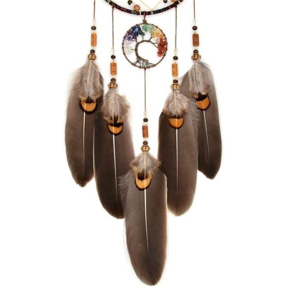 Tree of Life Dream Catchers for Bedroom Adult Brown Boho Dream Catcher WallDecor - Picture 1 of 7